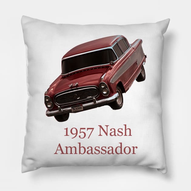 1957 Nash Ambassador Pillow by mtbearded1