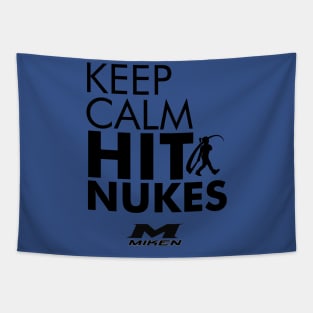 Keep Calm Hit Nukes Tapestry