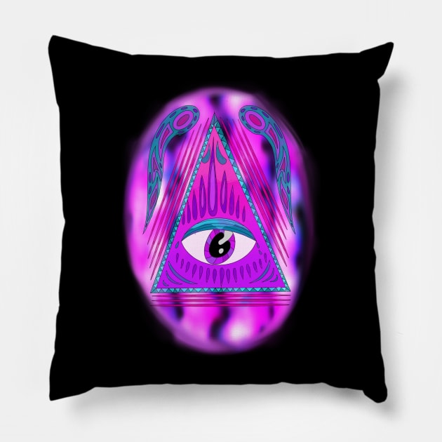 Evil Eye in Pyramid Pillow by SchlockHorror