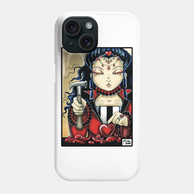 Queen of Hearts - Motivational Phone Case by Nat Ewert Art