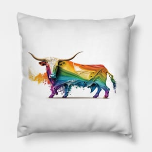 Longhorn Bull Pillow