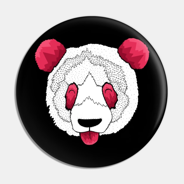 Silly Panda Pin by Swadeillustrations