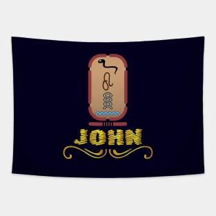 JOHN-American names in hieroglyphic letters-JOHN, name in a Pharaonic Khartouch-Hieroglyphic pharaonic names Tapestry