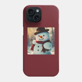 Cute Snowman who also happens to be very Cool Phone Case