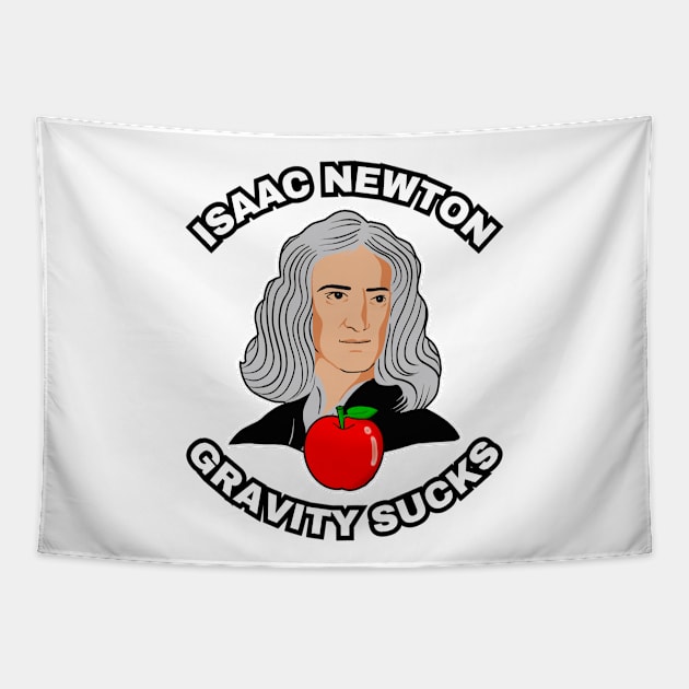 🍎 Sir Isaac Newton Figures Out that Gravity Sucks Tapestry by Pixoplanet