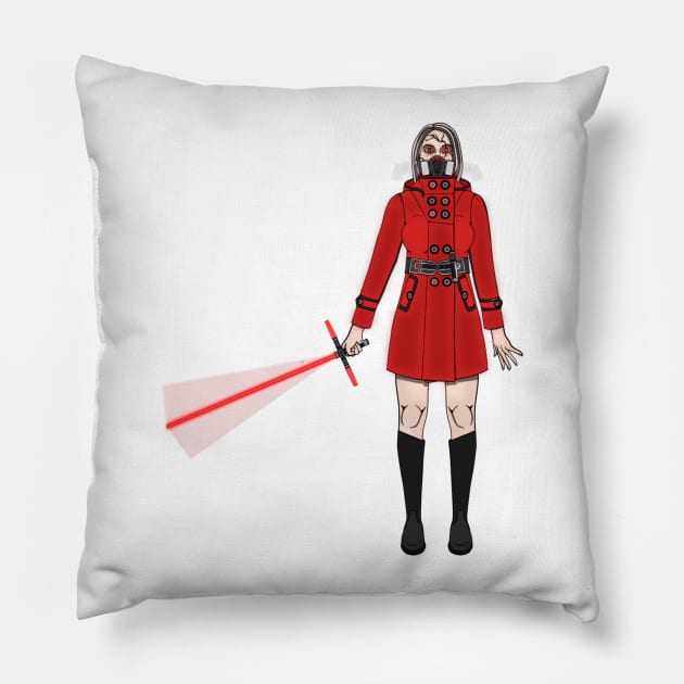 RED BE-K-AH Pillow by MarkLORIGINAL