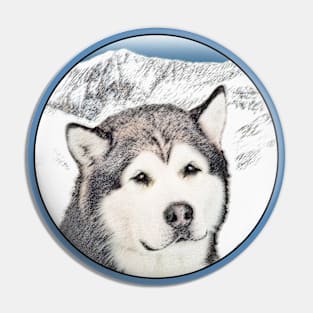 Alaskan Malamute Pin