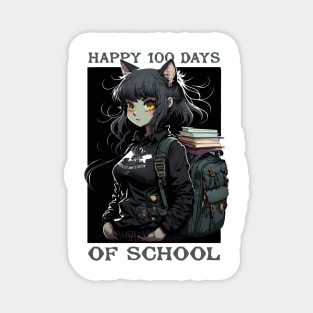 Happy 100 Days Of School anime girls Magnet