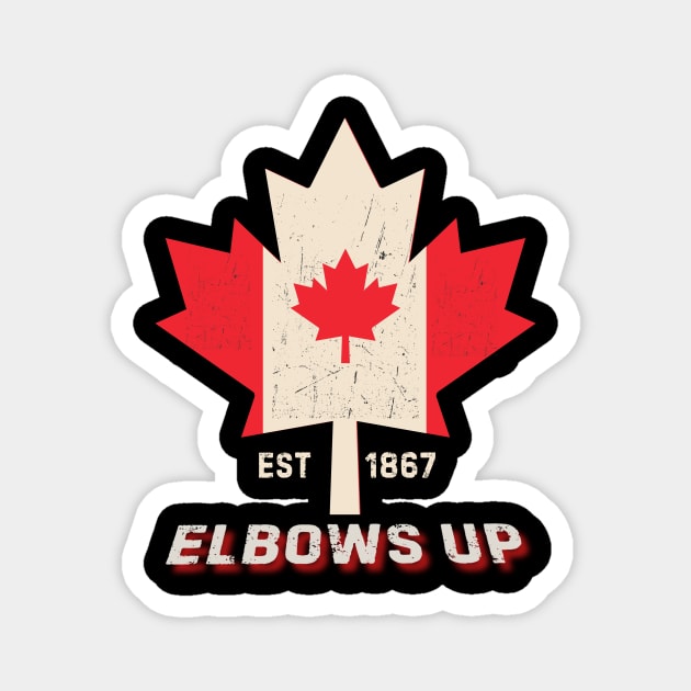 Canada Elbows Up Magnet by The WYLD Tribe