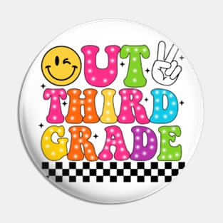 Peace Out School, Graduation Third Grade, Last Day of School, End of School Pin