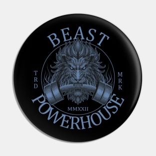 Beast Power House Gym Logo Pin