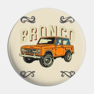 Retro 1987-1991 Ford Bronco w/Tires Pin