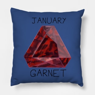Garnet Crystal January Birthstone Pillow