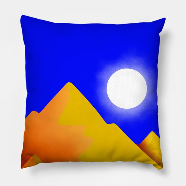 The Hot Sands Peak Pillow by Swadeillustrations