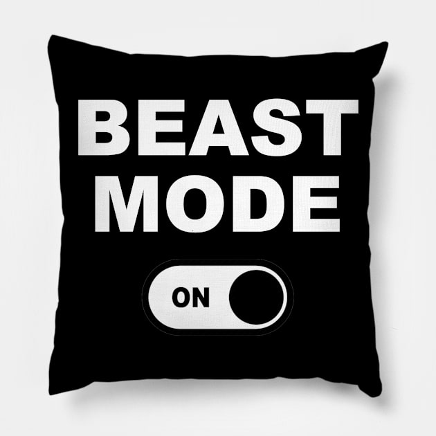 Beast Mode ON Pillow by Trade Theory