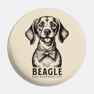 Beagle Ear flopping Joy - Cute Vintage Dog Pin