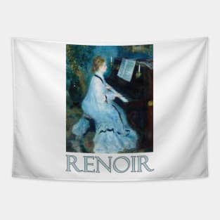 Lady at the Piano by Pierre-Auguste Renoir Tapestry