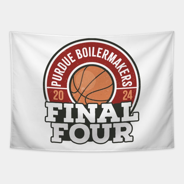 Purdue Boilermakers Final Four 2024 Red Tapestry by mnd_Ξkh0s