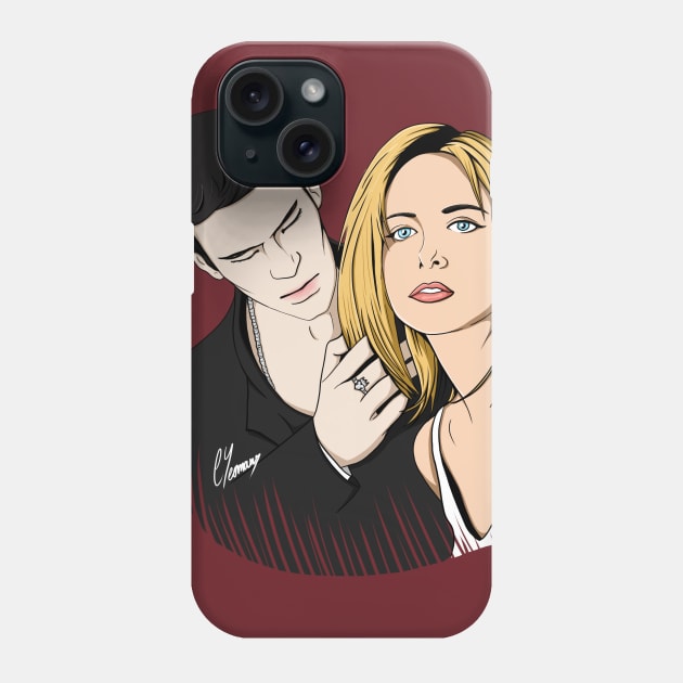 Buffy and Angel Phone Case by podfish