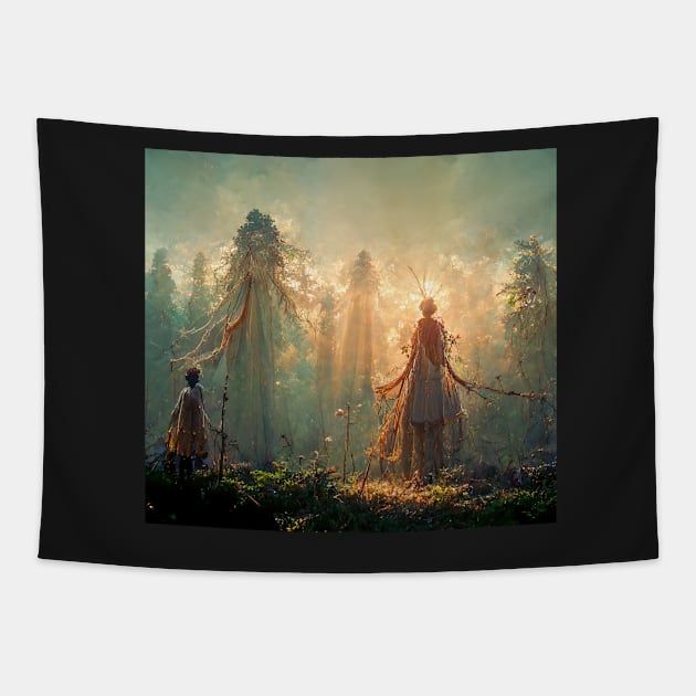 Mystic Forest Series Tapestry by VISIONARTIST