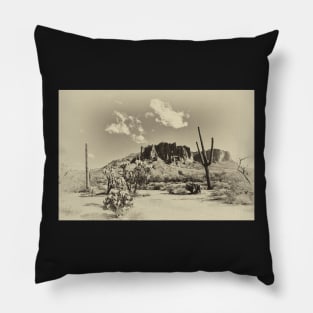 Superstition Mountain Old Time Version Pillow