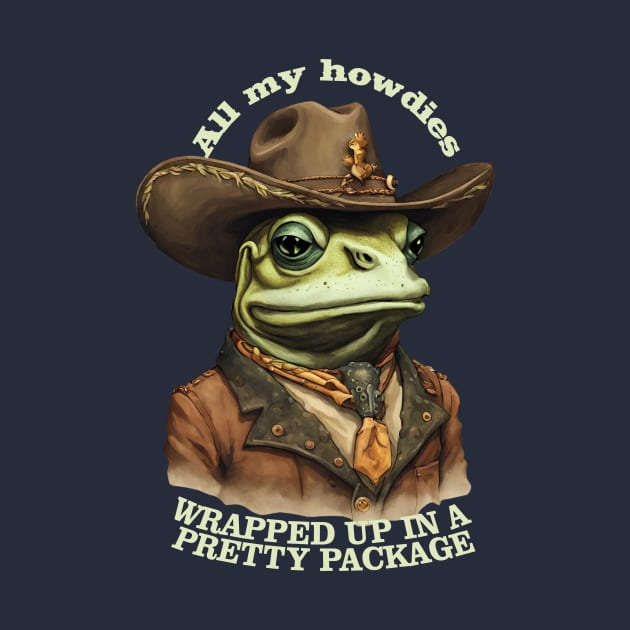 Vintage funny animal cowboy frog howdy western lingo by BigMRanch