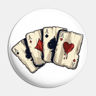 Playing Cards Poker Design Pin