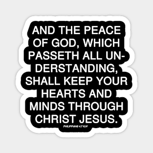 Philippians 4:7 Bible Verse KJV Text Magnet