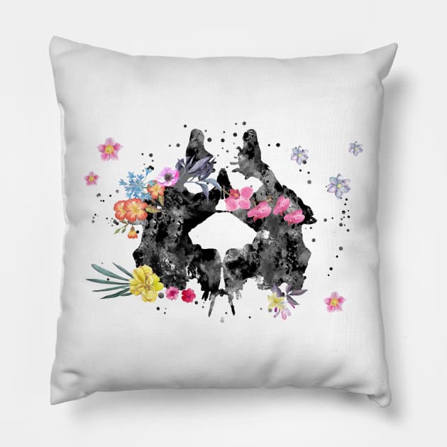 Rorschach card 2 Pillow by RosaliArt