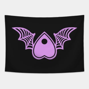 Planchette with Wings - Lavendar on Black Tapestry