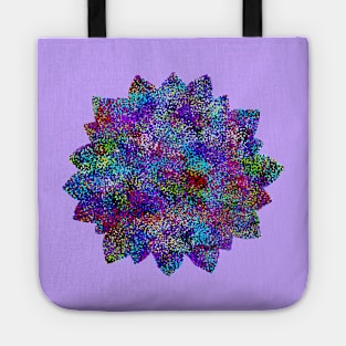 Glam Rainbow Metallic Flower Tote