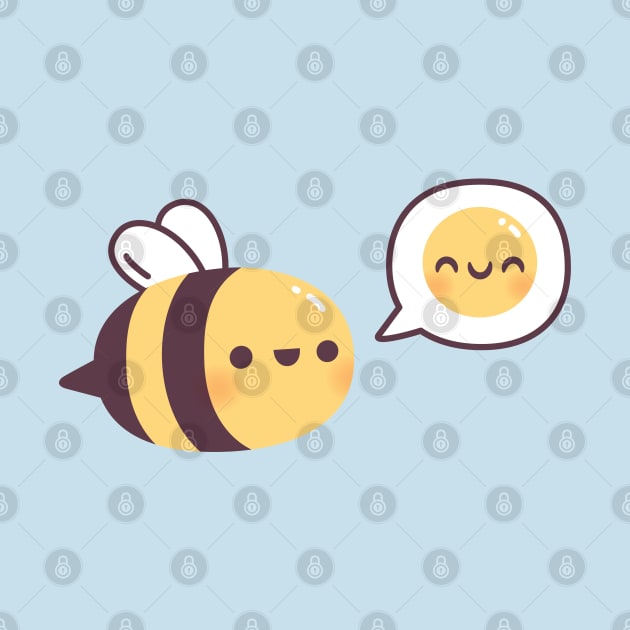 Cute Bee Be Happy Emoji Doodle by rustydoodle