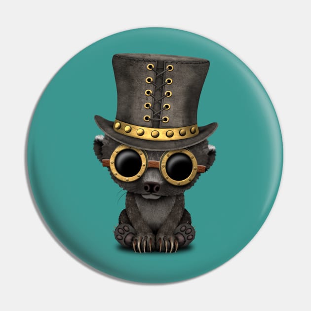 Steampunk Baby Honey Badger Pin by jeffbartels