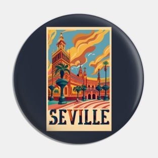 A Vintage Travel Art of Seville - Spain Pin