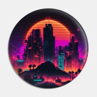 Neon Nights: A Synthwave Sunrise Pin