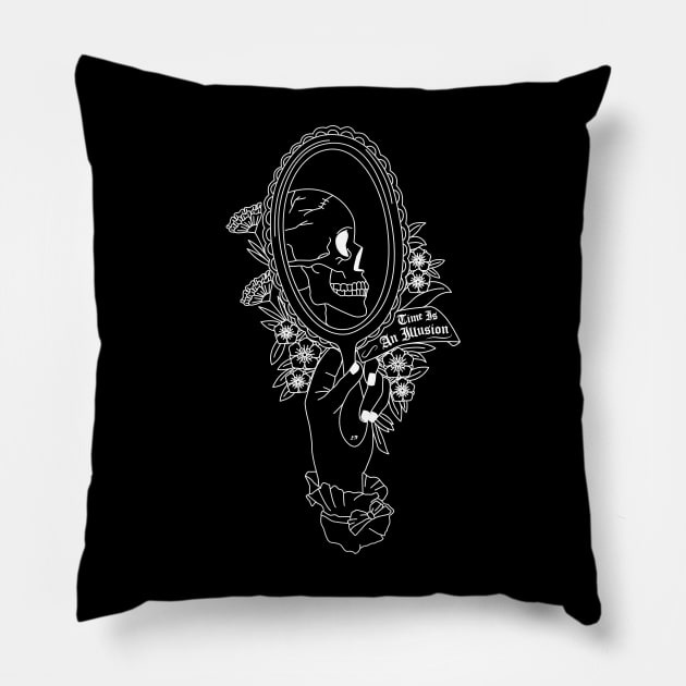 Time Is An Illusion Pillow by LadyMorgan