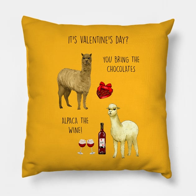 ALPACA THE WINE Pillow by Poppy and Mabel