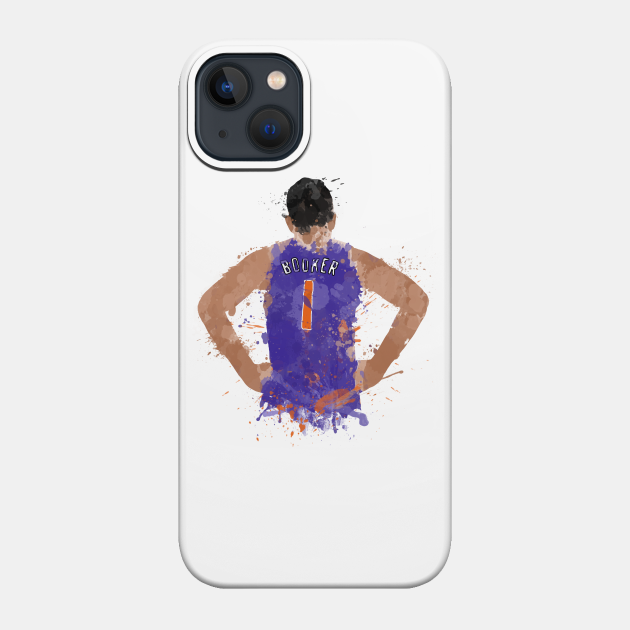 Devin Booker Paint Splatter Art - Phoenix Suns - Phone Case