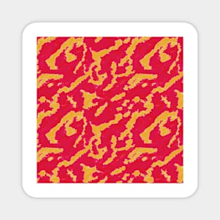 Red and Yellow Abstract Pattern Magnet