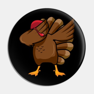 'Dabbing Turkey' Funny Thanksgiving Turkey Pin