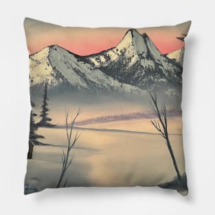 Splendor of a Snowy Winter Pillow