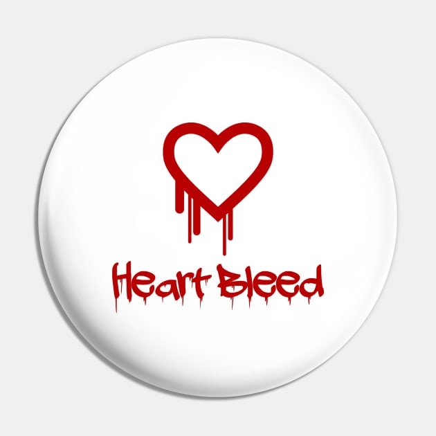 Heart Bleed Shirt - With Blood Dripping Letters Pin by ibadishi