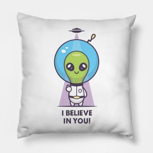 Motivational Alien Pillow