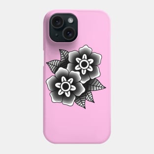 Blackwork flowers Phone Case