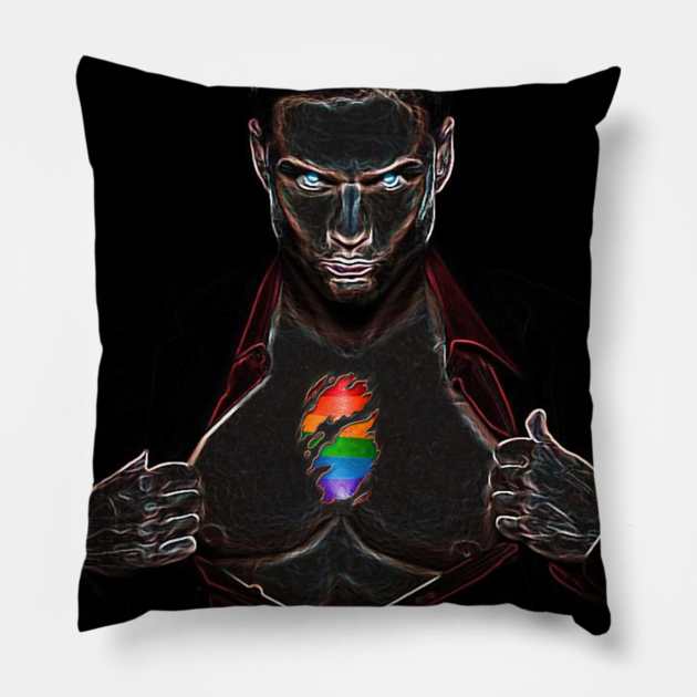 LGBTQ Proud Authentic You Proud Male Pillow by egcreations