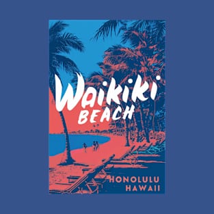 Hawaii Vintage Retro Travel Poster T-Shirt