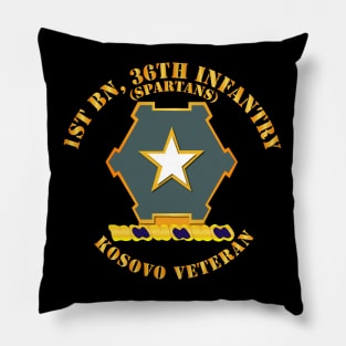 1st Bn 36th Infantry DUI - Spartans - Kosovo Vet Pillow