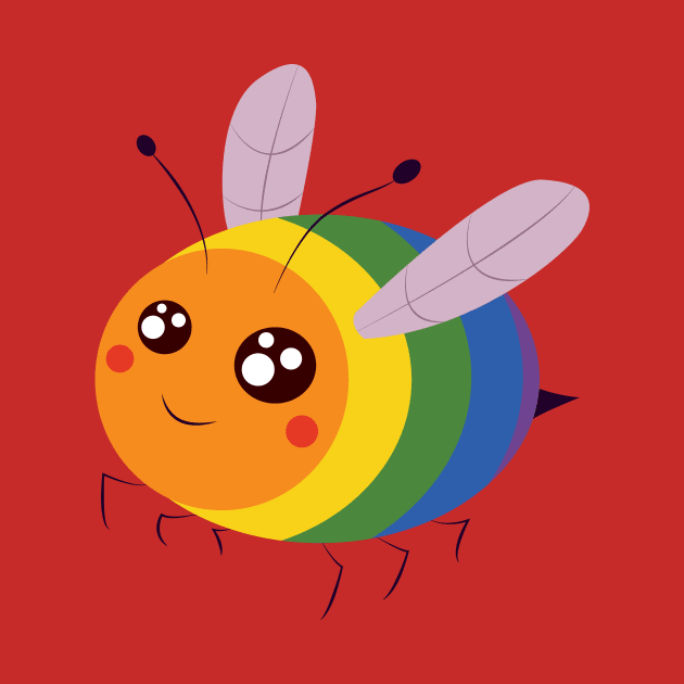 Rainbow Pride Bee by plotDriving-NPC