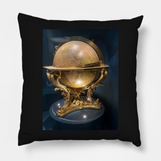 Terrestrial moving globe Pillow