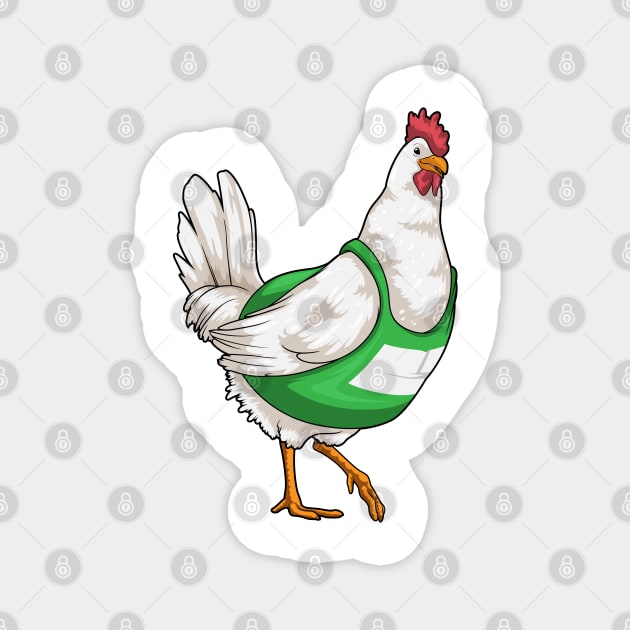 Chicken Runner Running Sports Magnet by Markus Schnabel